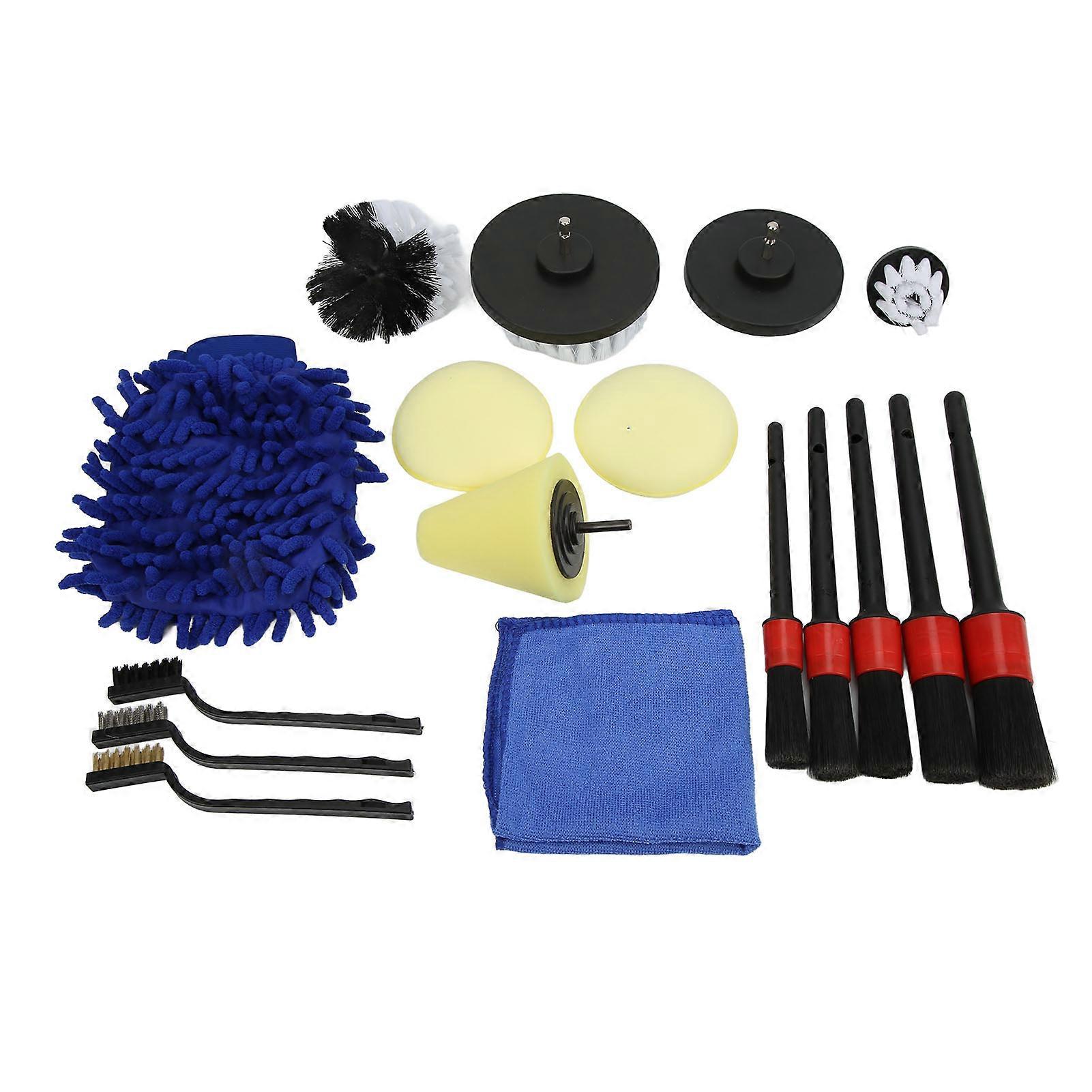 Car Detailing Brushes Set Flexibility Durable Soft Brush Kit for Car Trucks Wheels Engine Cleaning
