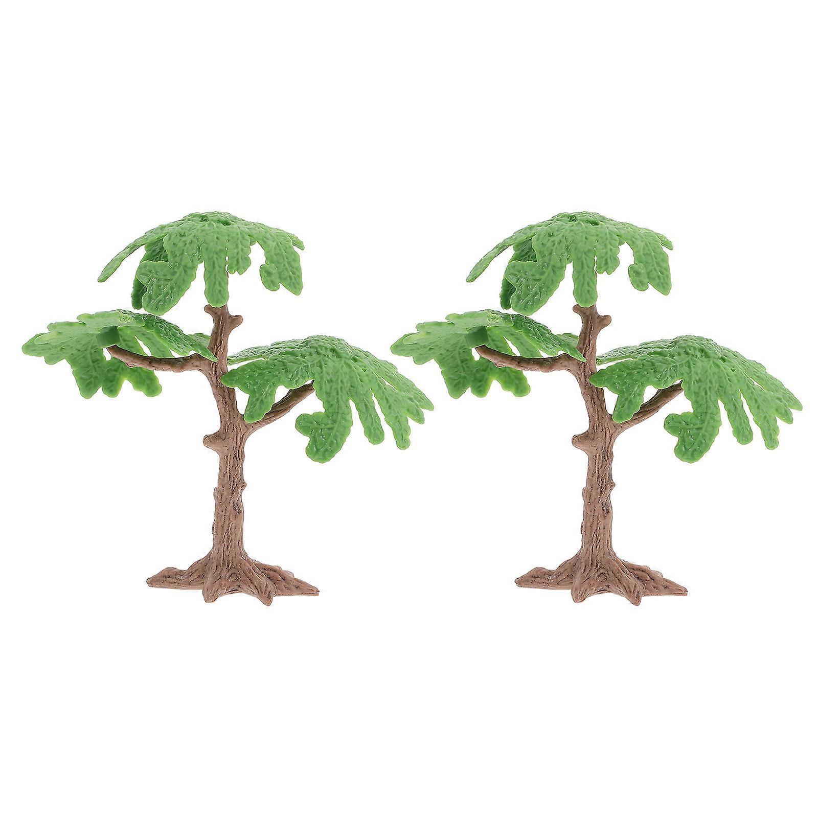 Landscape Model Trees Miniature Forest Trees Simple Design Commercial Displays 2Set