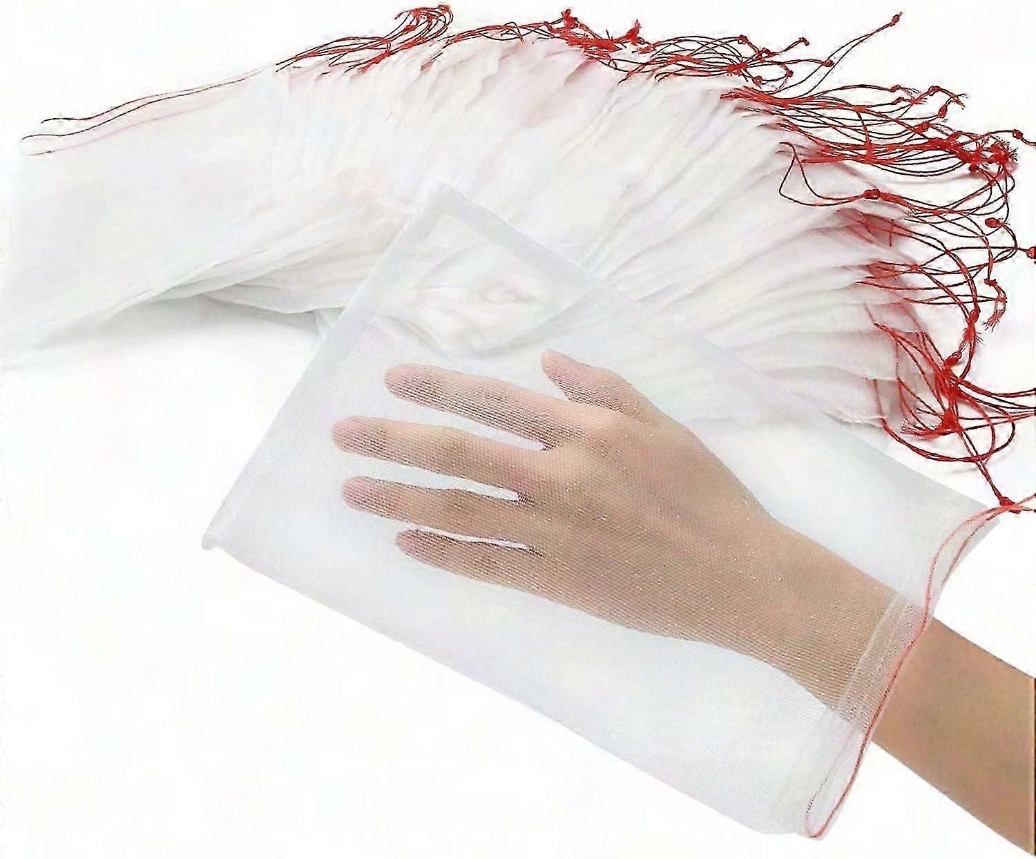 50 Pcs Garden Fruit Mesh Bags with Drawstring