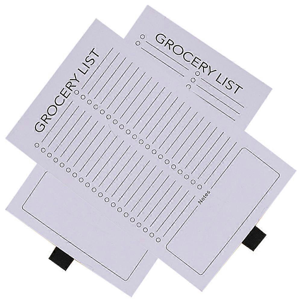 Notepad Fridge Magnets Memo Pad Rectangular Simple Design White 19.00X11.50X1.00CM Magnetic Backing 2Pcs