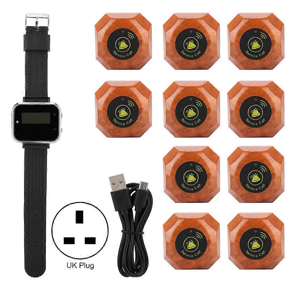 CTW05+CTT20 Wireless Pager System Charging Watch Mobile Receiving Host 10PCS Pagers