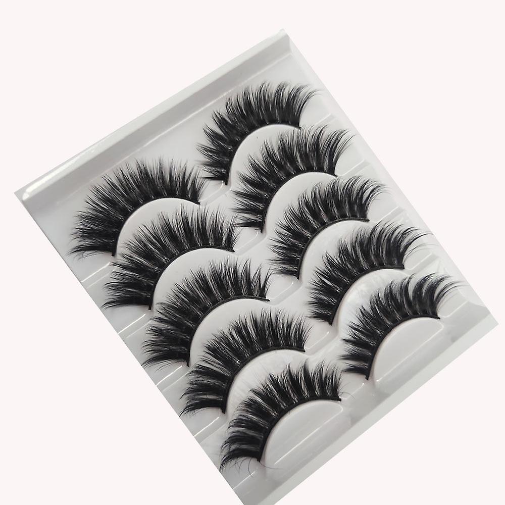 5-pair false eyelashes - 6D faux mink - G223