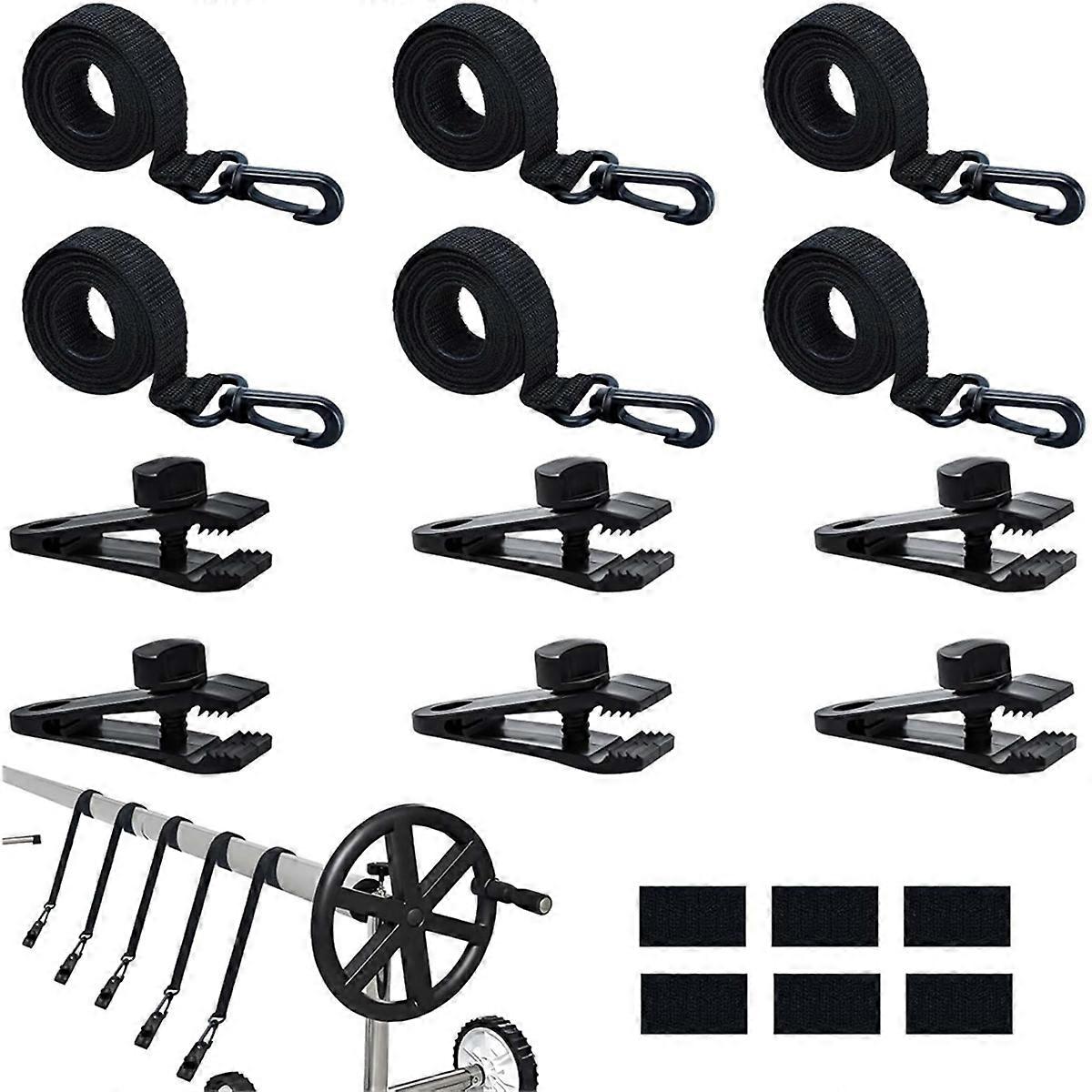 Upgraded Pool Solar Cover Reel Straps Pool Cover Reel Attachment