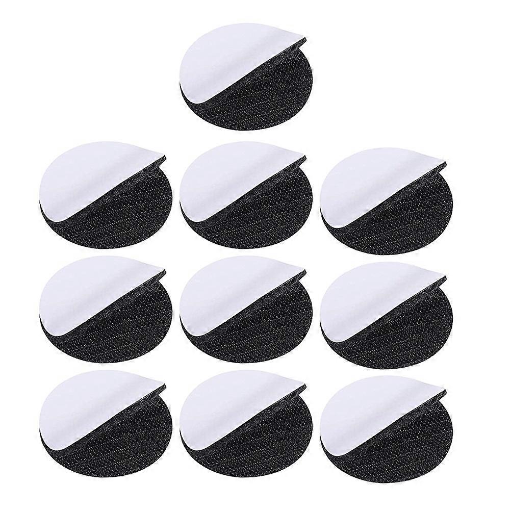 Self Adhesive Tape Dots Round Hook Loop Tape Dots Reusable Mounting Home Office 10Pcs