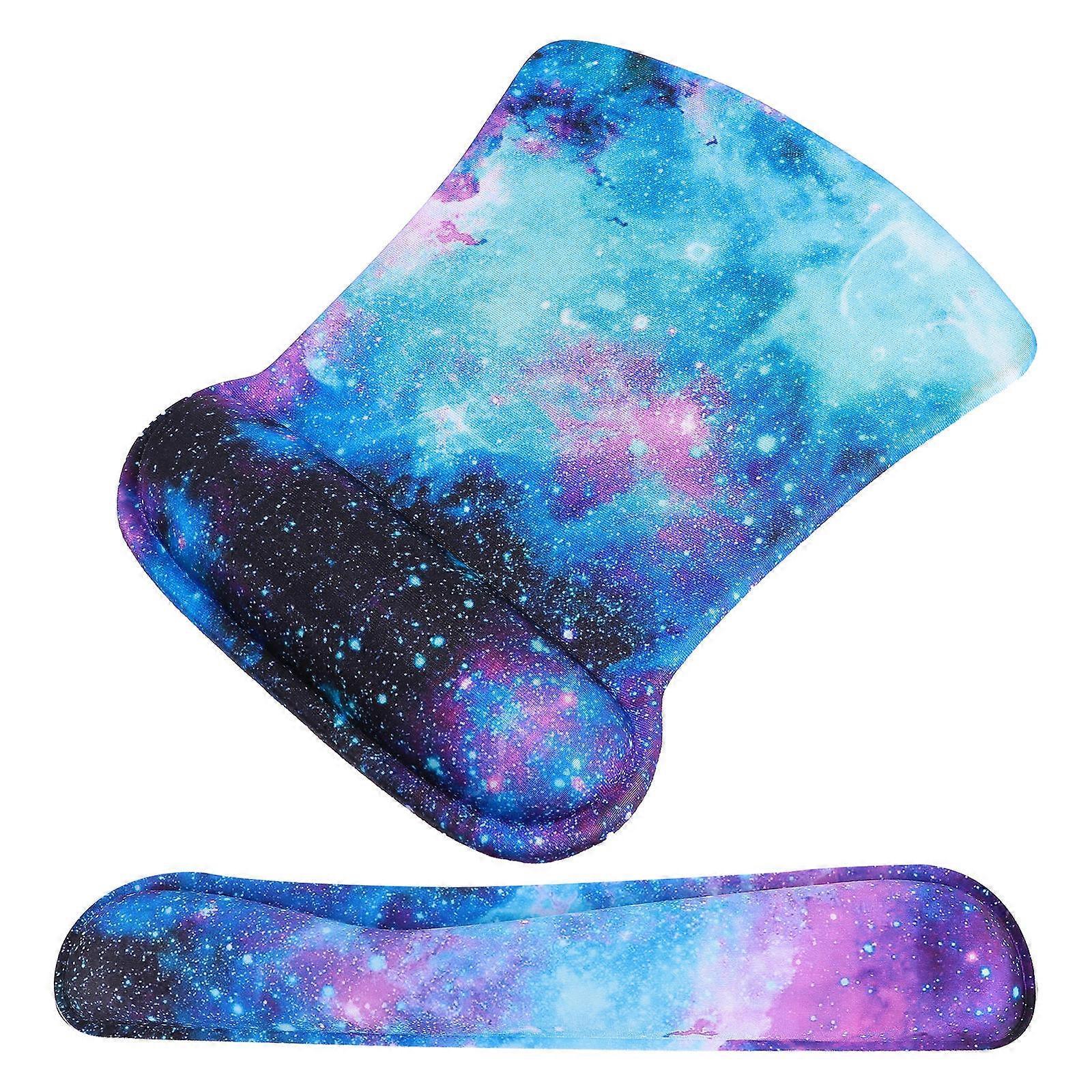 Wrist Cushion For Keyboard Non-Slip Mouse Mat Game Enthusiasts Decorative Style 1Set