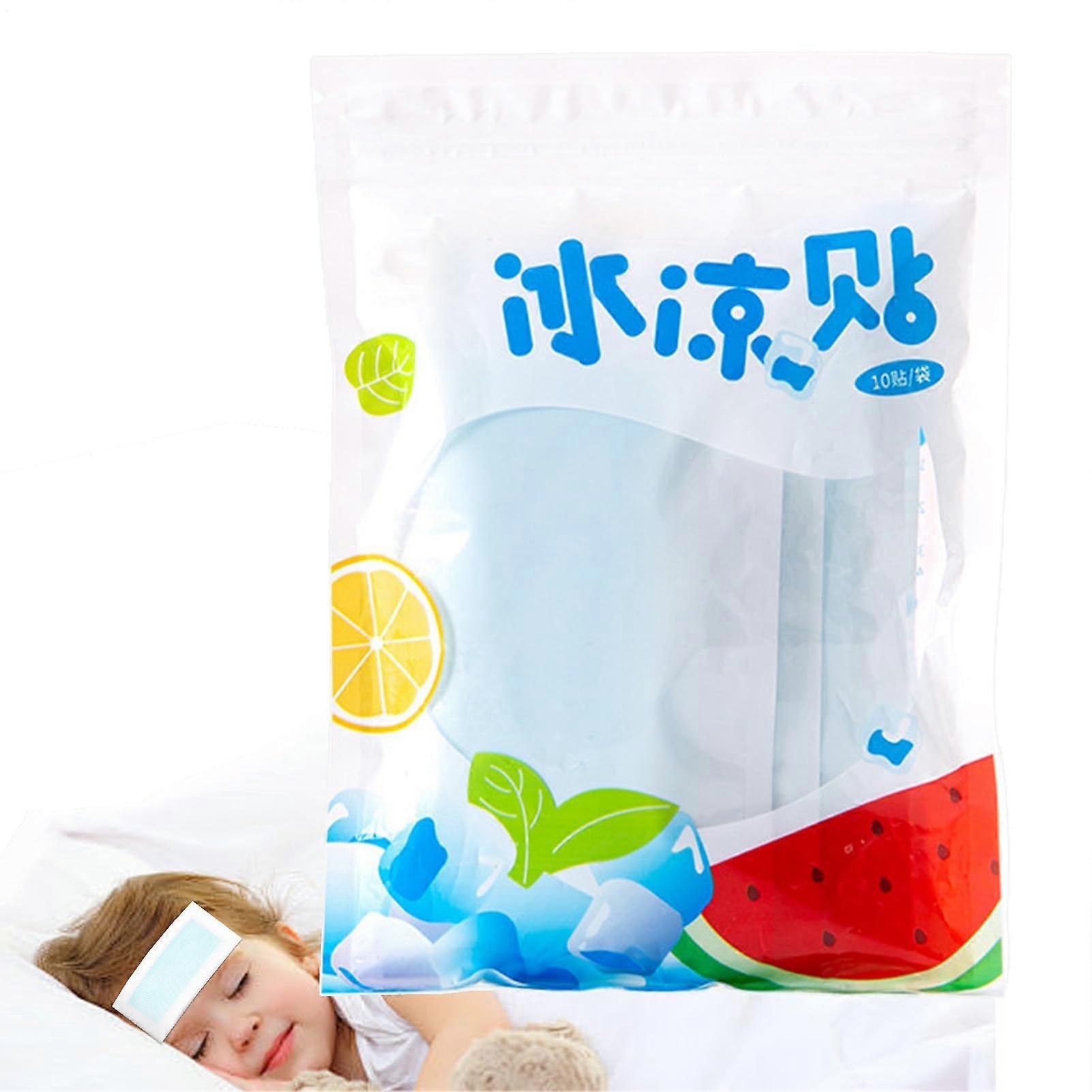 Cooling Patches for Low Temperature Relief, Portable Set of 10 Ice Stickers for Warm Weather Indoor Use