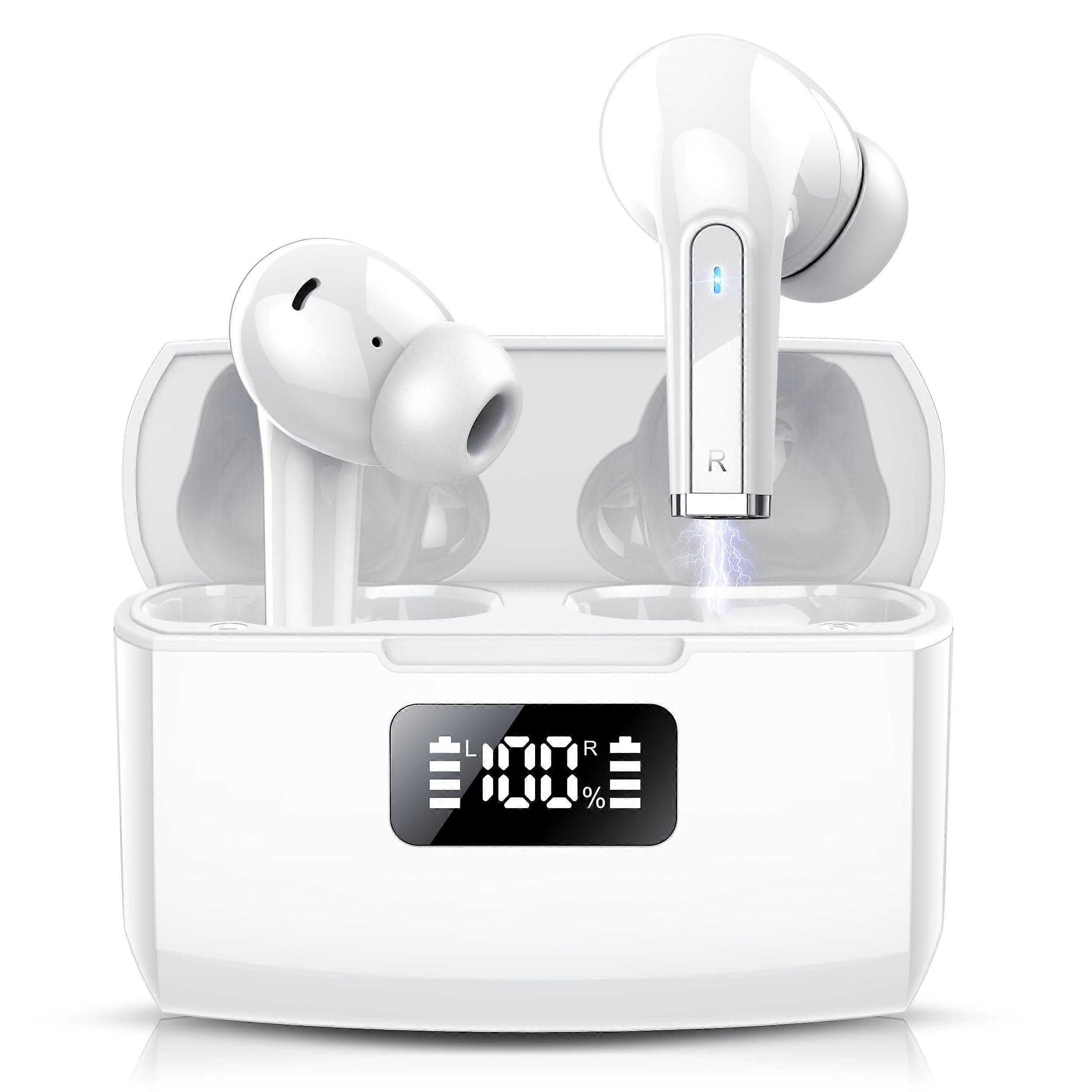 Wireless Headphones, Bluetooth with ENC Mic, 37 Hours, HiFi Stereo, Noise Cancelling, LED Display, IP7 Waterproof