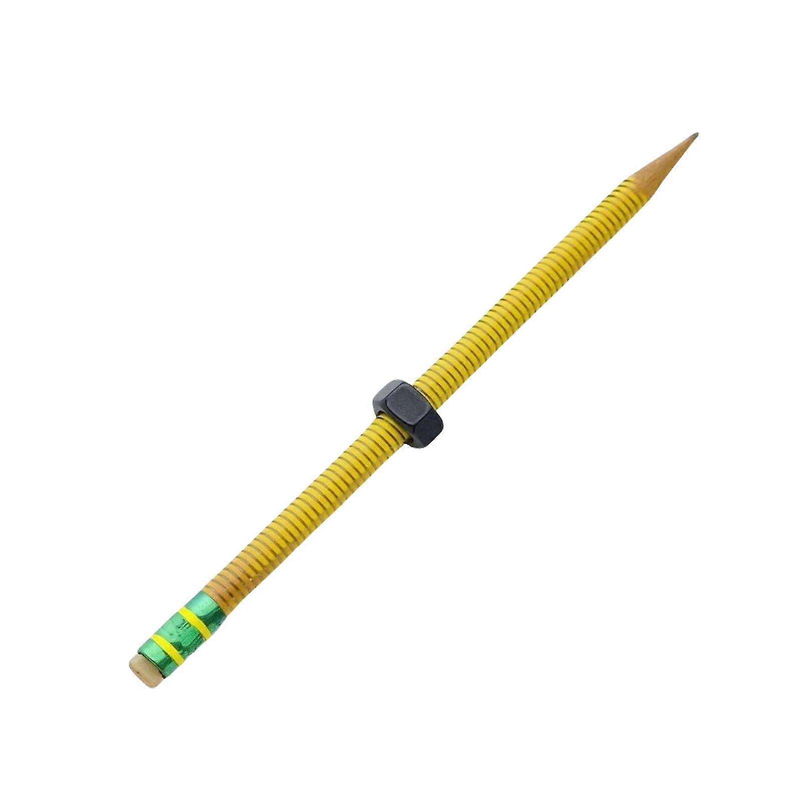 Fidgeting Threaded Pencil For Classroom Focusing Anxiety Relief Tool Wooden Design Stress Relief For Students Homework Multicolor