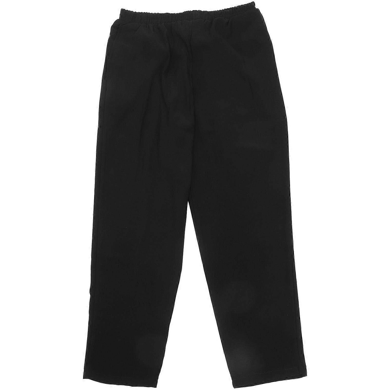 A Pair of Chef's Workwear Durable Trousers Breathable Material Chef Pants - Size XXL (Black)