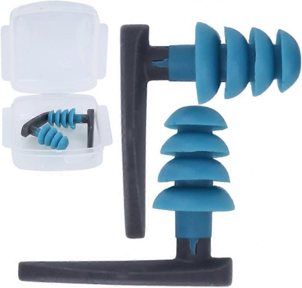 Biofuse Water Earplugs - Grey/Blue