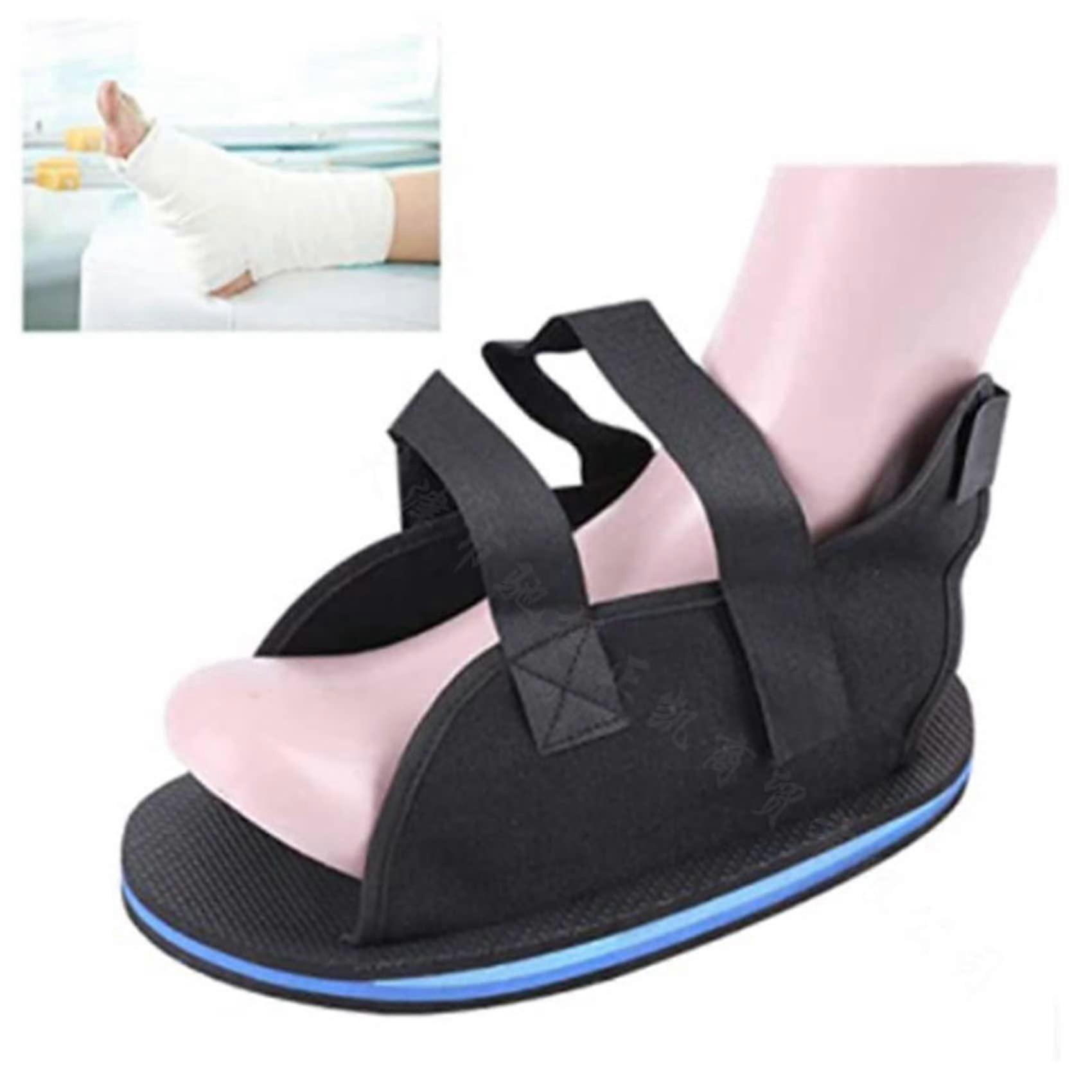 Surgical Cast Boot For Broken Foot Or Toe With Adjustable Straps Orthotic And Ortho Sandal Black Fracture Recovery