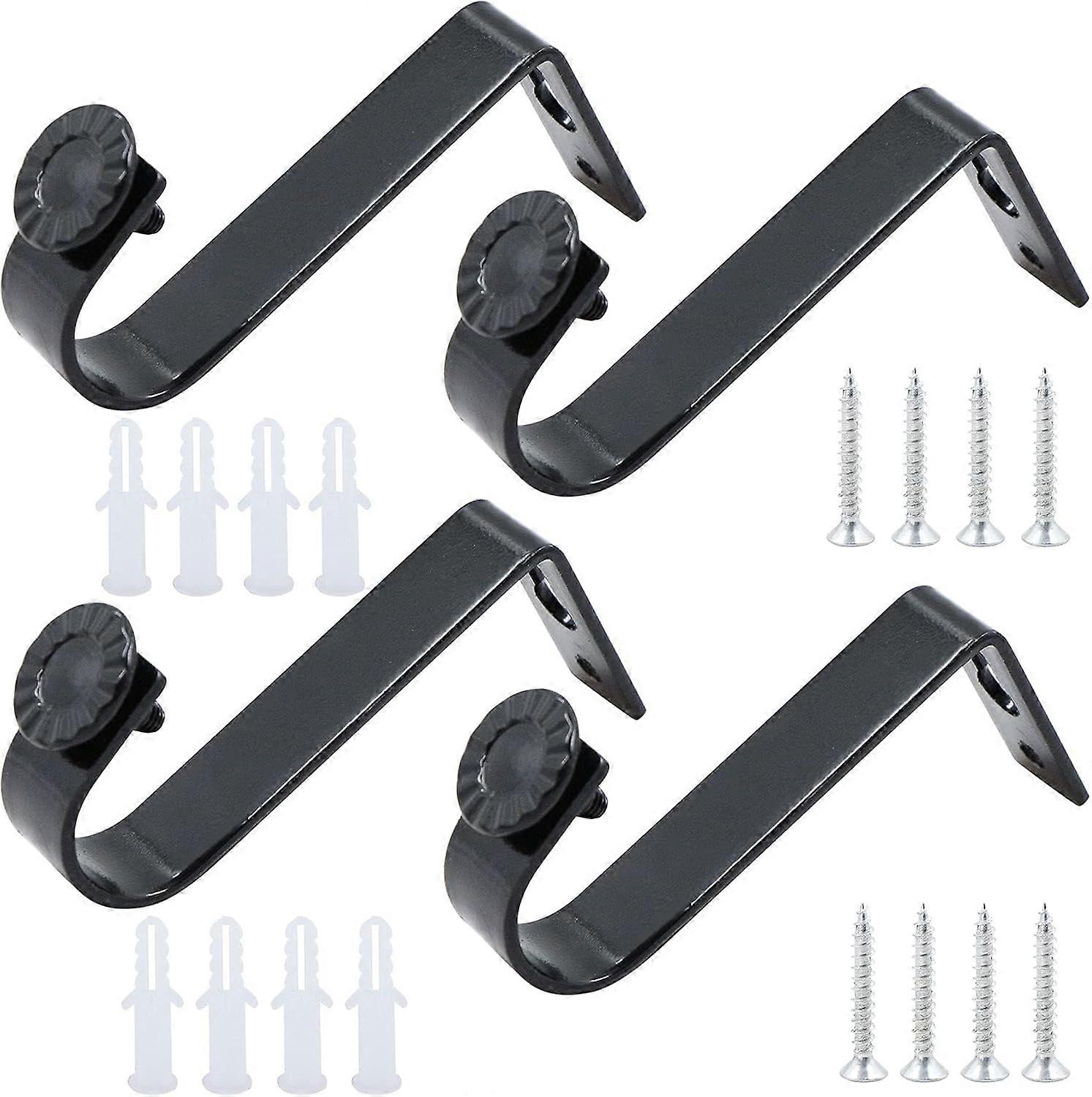 Set of 4 Ceiling Rail Brackets for Curtain Rods,Curtain rod bracket