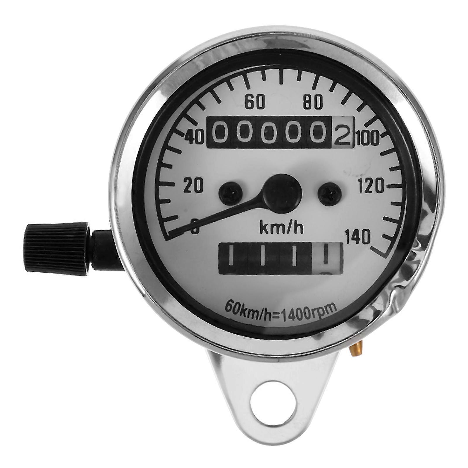 Bike Meter Speedometer Motorcycle Instruments Compact Design Iron Plating 3.5×3.3×3.1in Time Display Distance Measurement 1Pcs