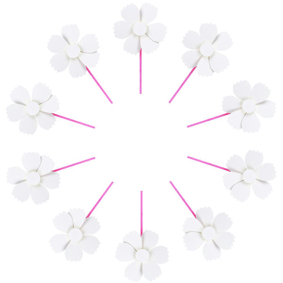 DIY Blank Decorative Windmill for Kids to Paint Assorted Color Paper Made Safe and Fun Toy 10 Pcs