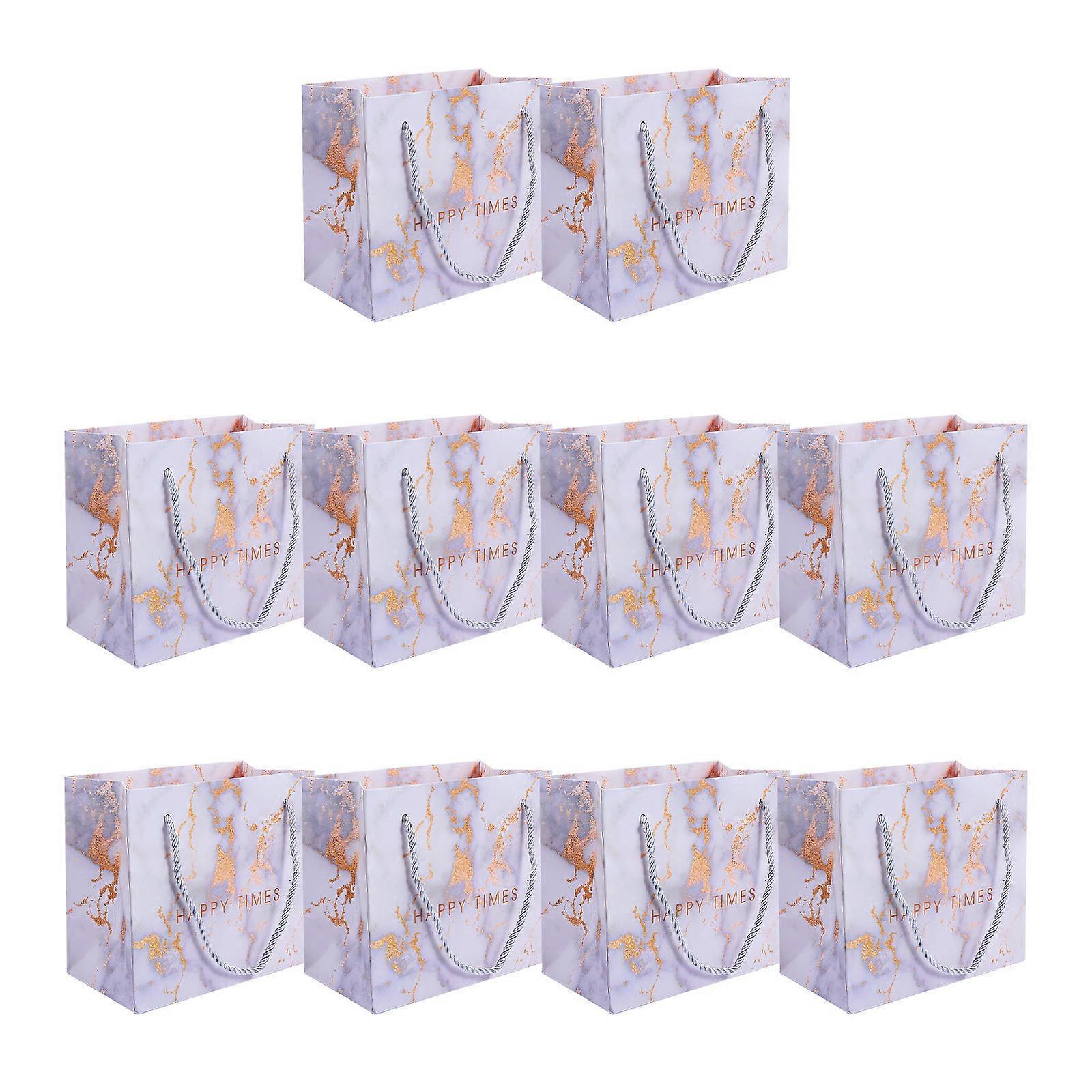Present Bags Paper Material Simple Design Rectangular Shape Wedding Party 10Set