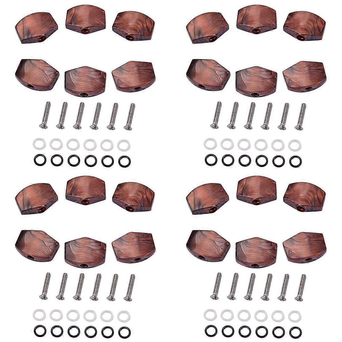 24 Pcs/Set Guitar Tuning Peg Buttons, Tuning Pegs Knobs Machine Heads Buttons for Guitar