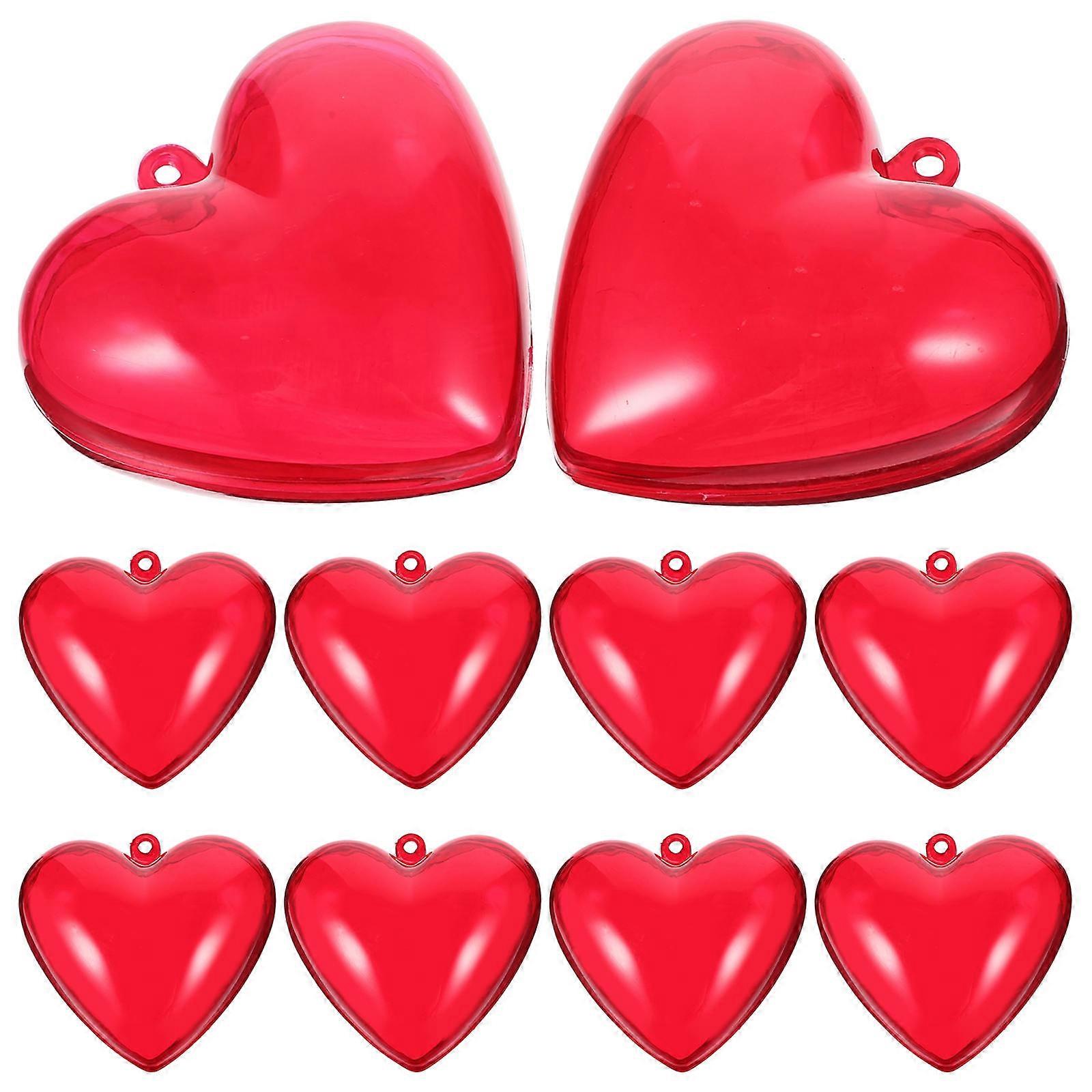 Heart Shaped Fillable Baubles – DIY Heart Balls Ornaments for Crafts & Decorations