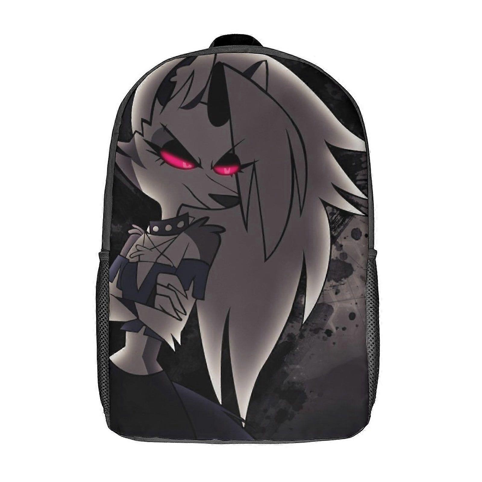 Helluva Boss Loona Receptionist Backpacks Basic Shoulder Daypack Bookbag Satchel Knapsack Rucksack-XTYD1698