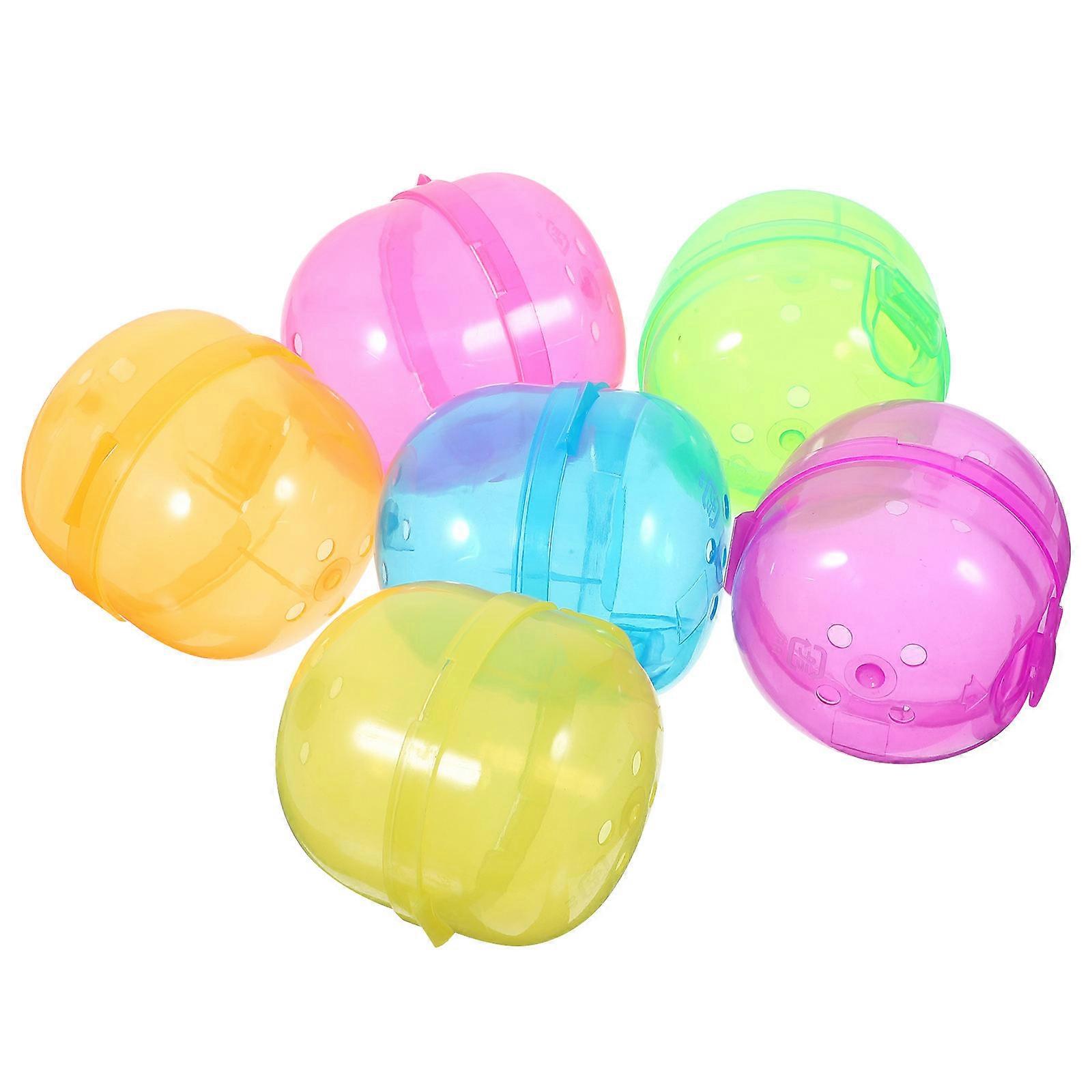 12pcs Plastic Fillable Balls for Vending Machines, Openable Transparent Capsules in Blue, Green, Pink, Purple, Orange, and Yellow for DIY Storage,