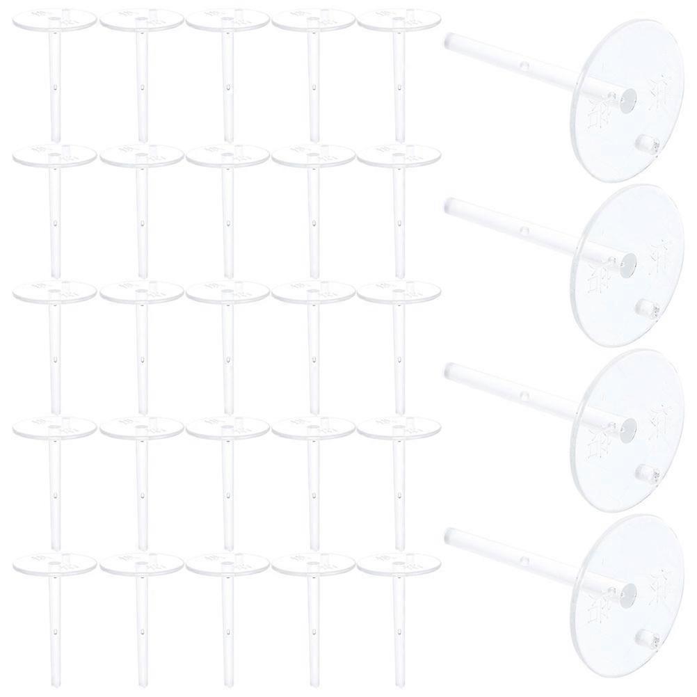 200pcs Transparent Plastic Cake Flower Nails for Cake Decorating and Dessert Display Supplies