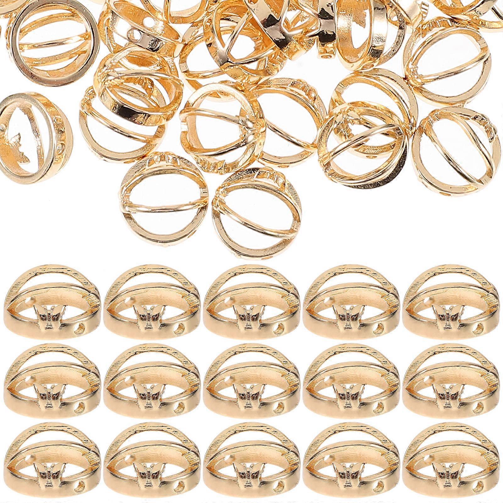 سوار صنع سحر القرط الذهبي مكونات المجوهرات مشاريع حرفية 1X1 سم 50 قطعة