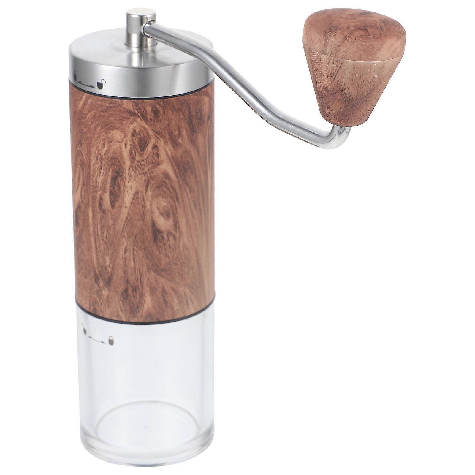 Stainless Steel Grinder Hand Coffee Mill Ideal For Home Use And Wear-Resistant Design With Curved Handle 1Pcs