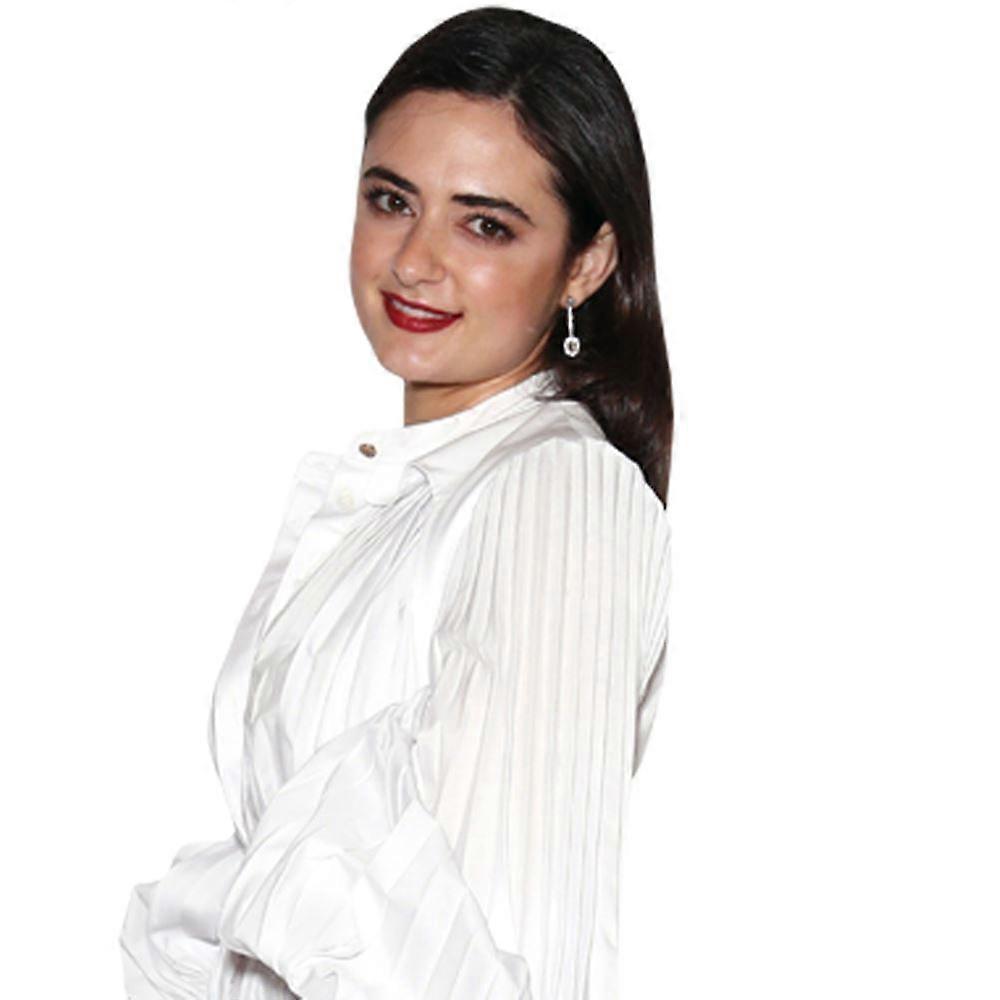 Megan Smart (vit klänning) halvkropp kompis utskärning