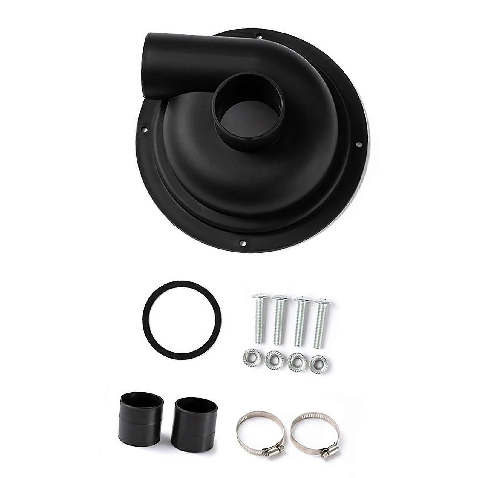 Vacuum Separator Lid with Elbow, Black Reusable Filter Cover for Woodworking, Compatible with Standard Dust Collection Systems