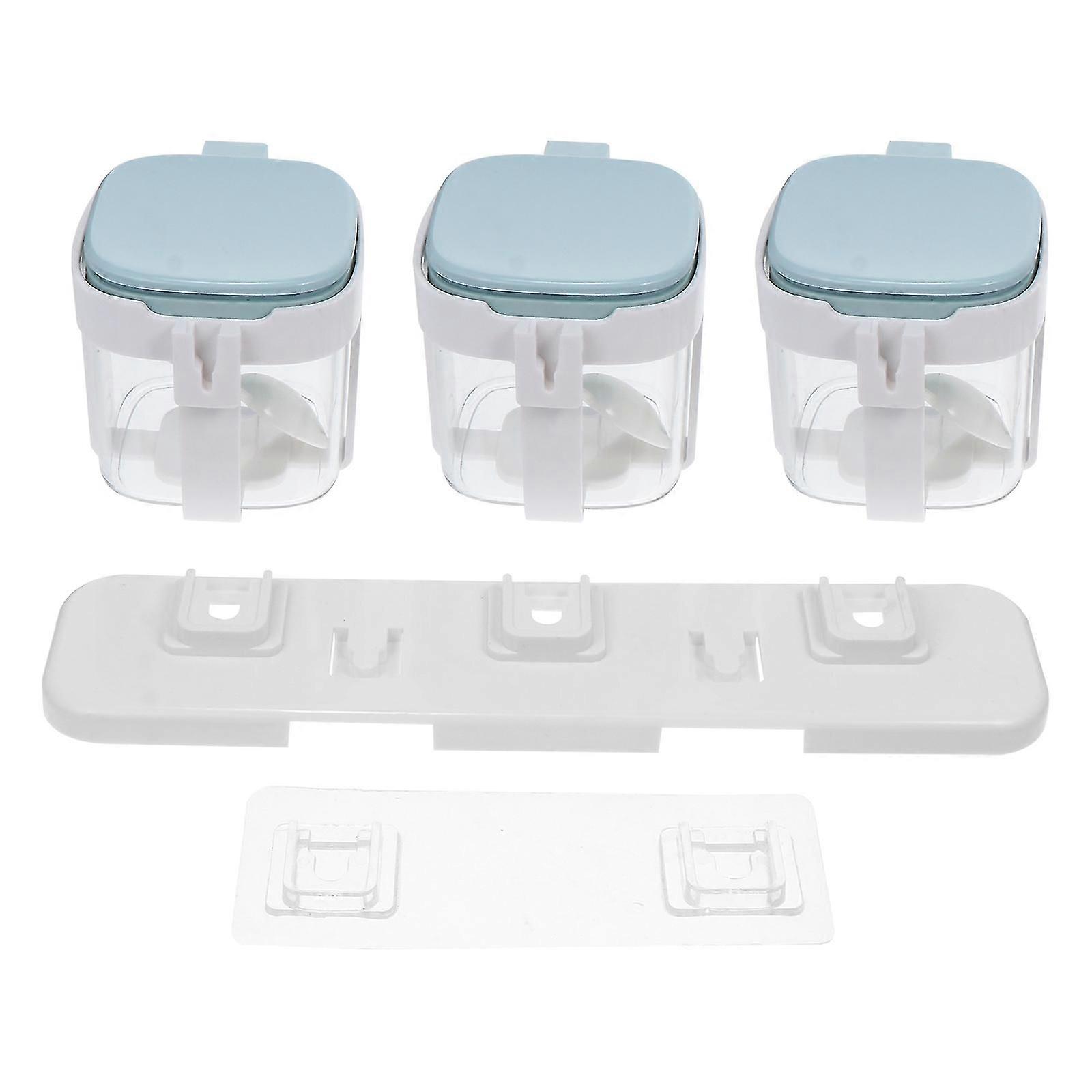 Multipurpose Seasoning Box Dust-Proof Space-Saving Wall Mounted Kitchen Organizer 3Pcs