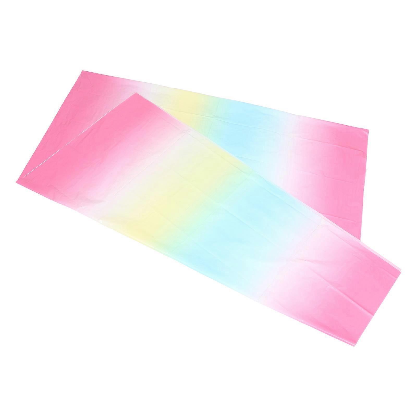 Colorful Tablecloth for Decor with Rainbow Design Multi Occasion Use