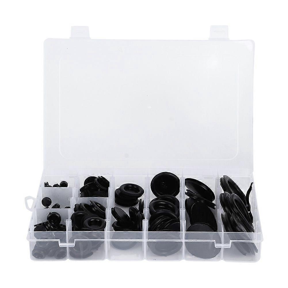 Gummigjennomføring tetningspakningsringer 130 stk Sortiment for ledningskabelbeskyttelse 6-50 mm
