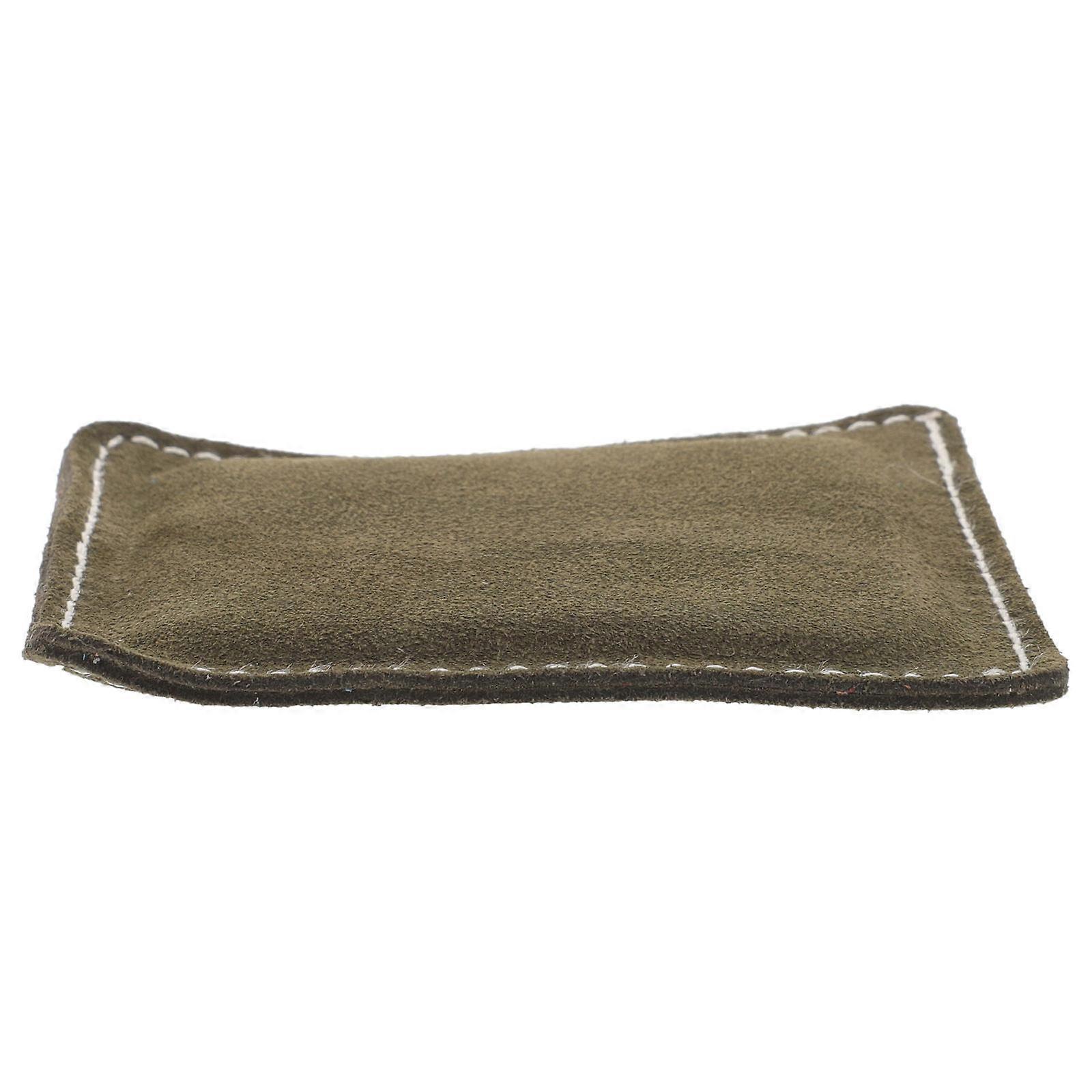Tissu de nettoyage de queue de piscine Conception professionnelle pour jouer au billard 3.73X3.73In Vert olive résistant à l’usure 1Pack