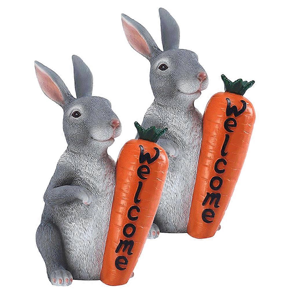 Adorable Rabbit Statue, Resin Made for Use in Gardens