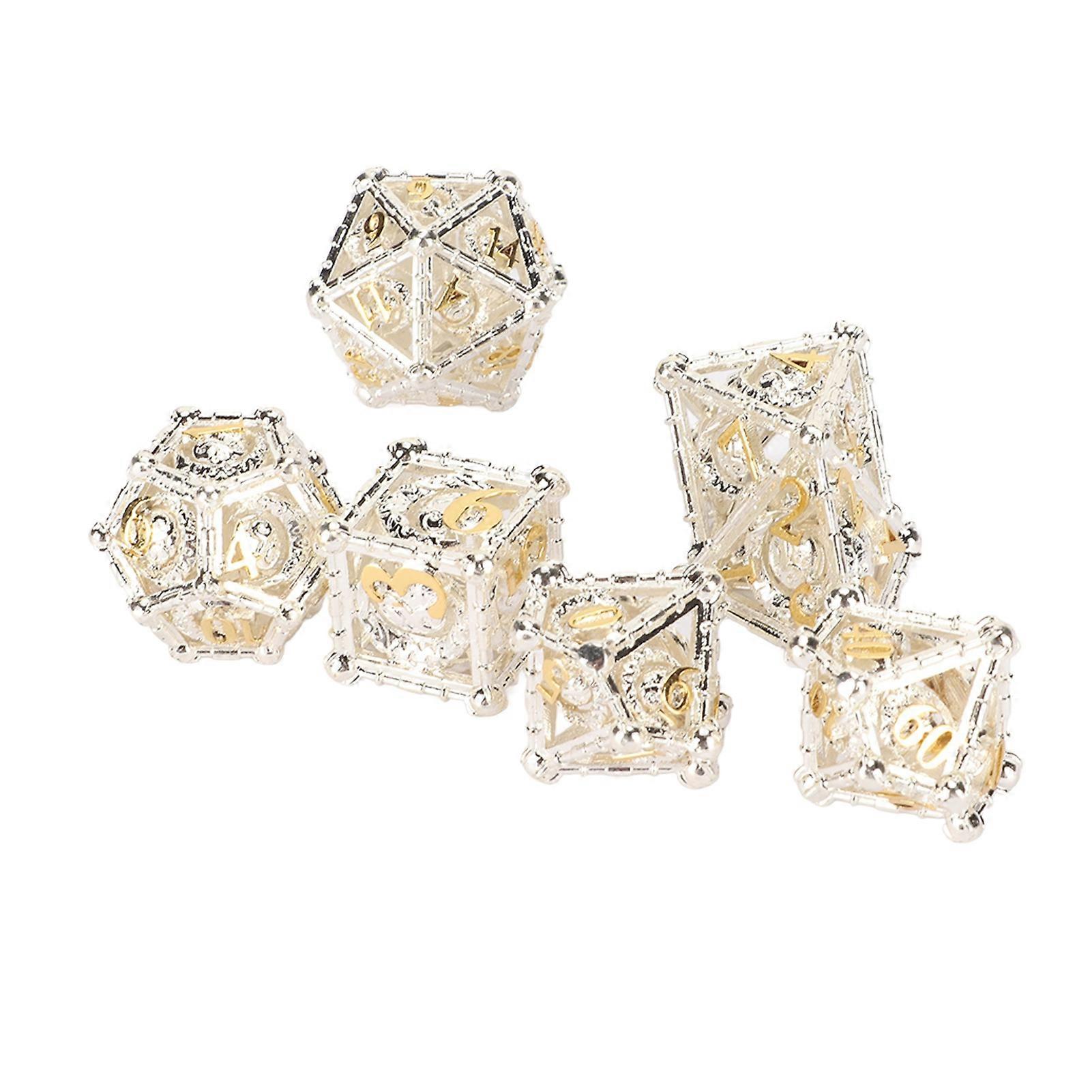 7-Piece Hollow Polyhedral Dice Set - Smooth Grip & Long-Lasting