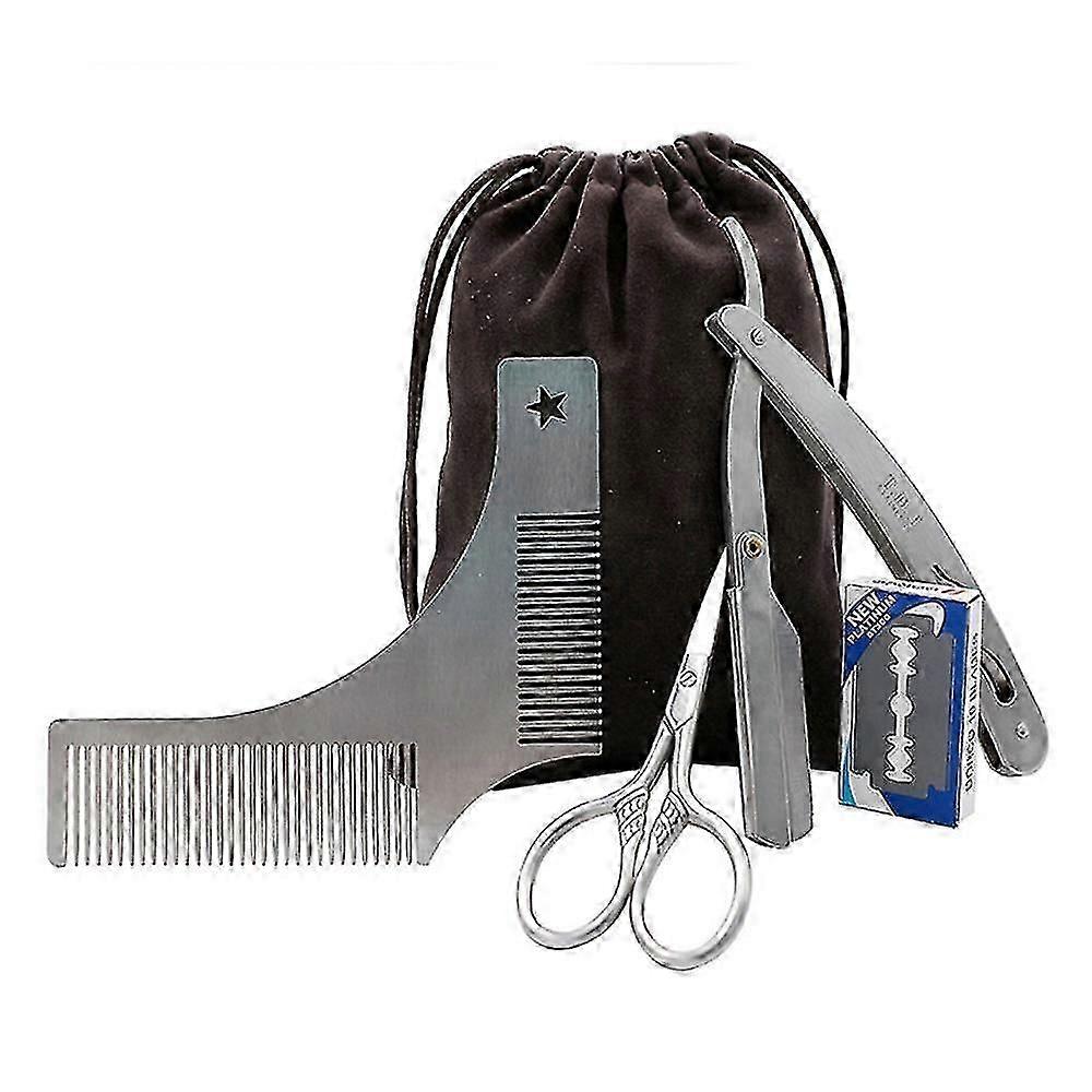 Premium Beard Grooming Kit For Men,includes Professional Straight Edge Razor