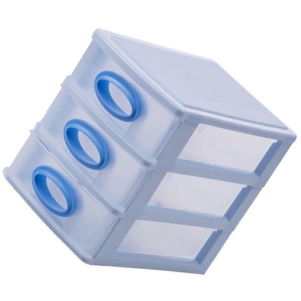 Rectangular Storage Container For Office Supplies In Blue Plastic With Moisture-proof Features For Efficient Storage 1Pc