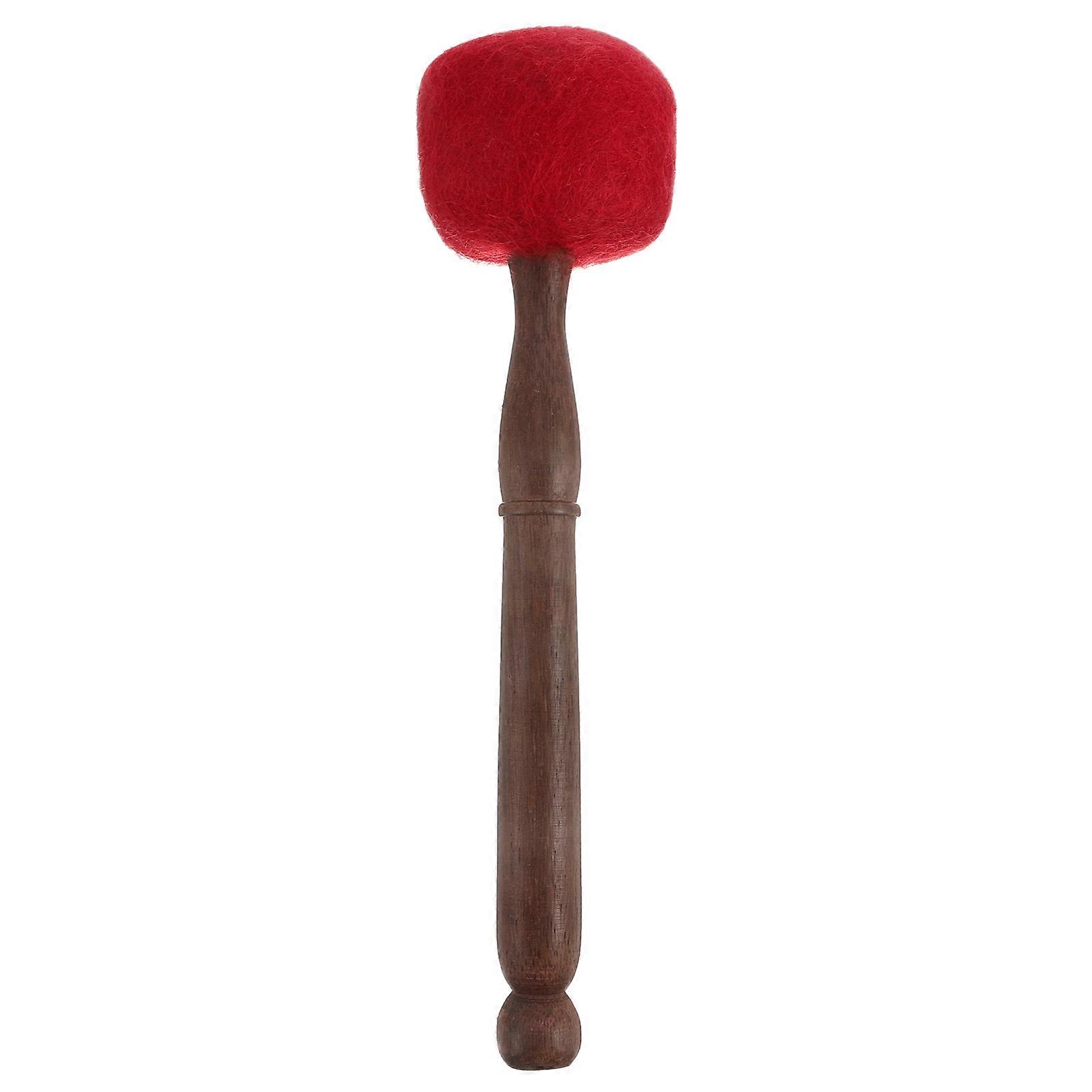 Practical Buddha Sound Bowl Stick Made of Synthetic Material Red Color Easy to Use for Buddhist