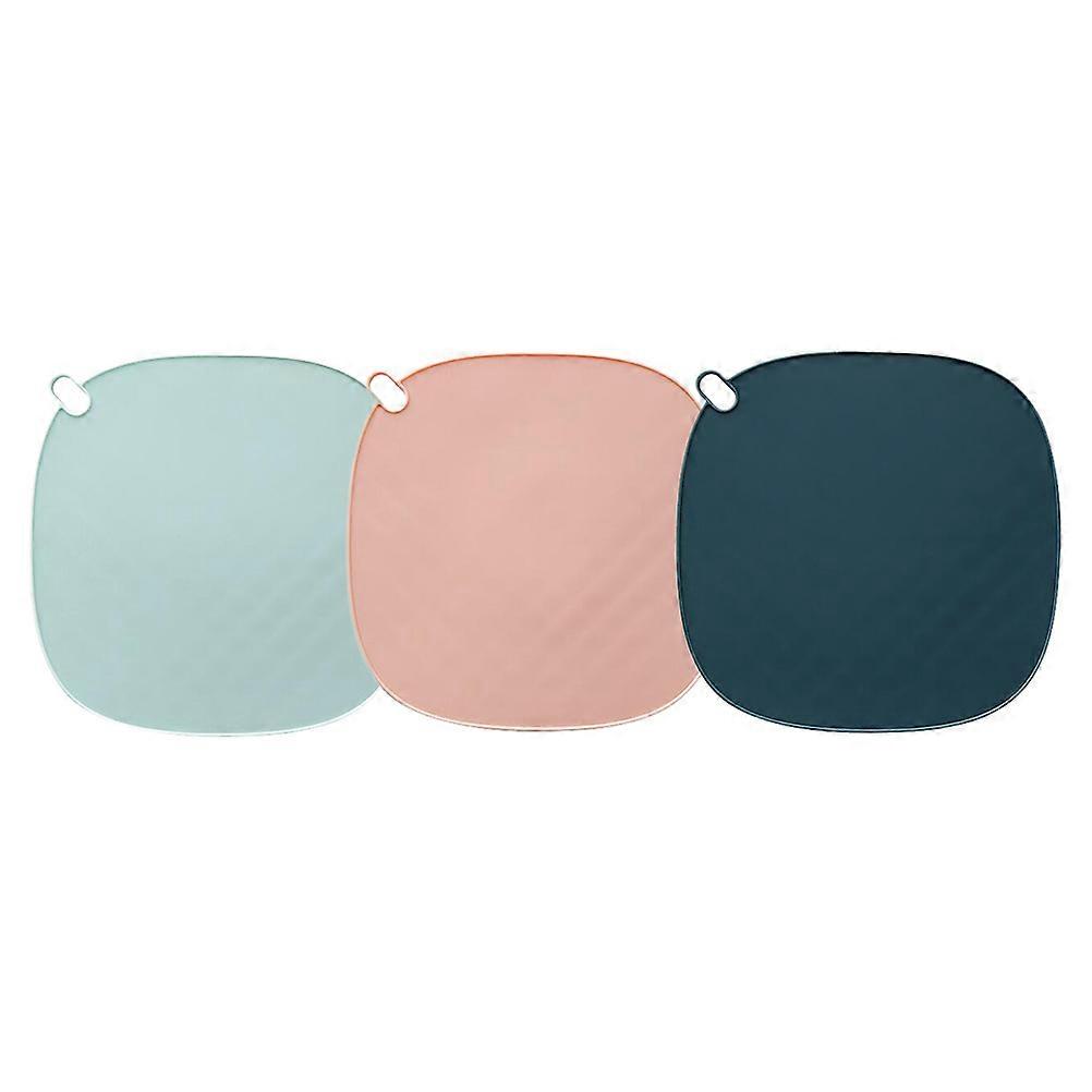 Heat Resistant Anti-Scalding Coasters 3Pcs Creative Table Mats for Home Kitchen Dining Hall 16X16CM Assorted Color Design