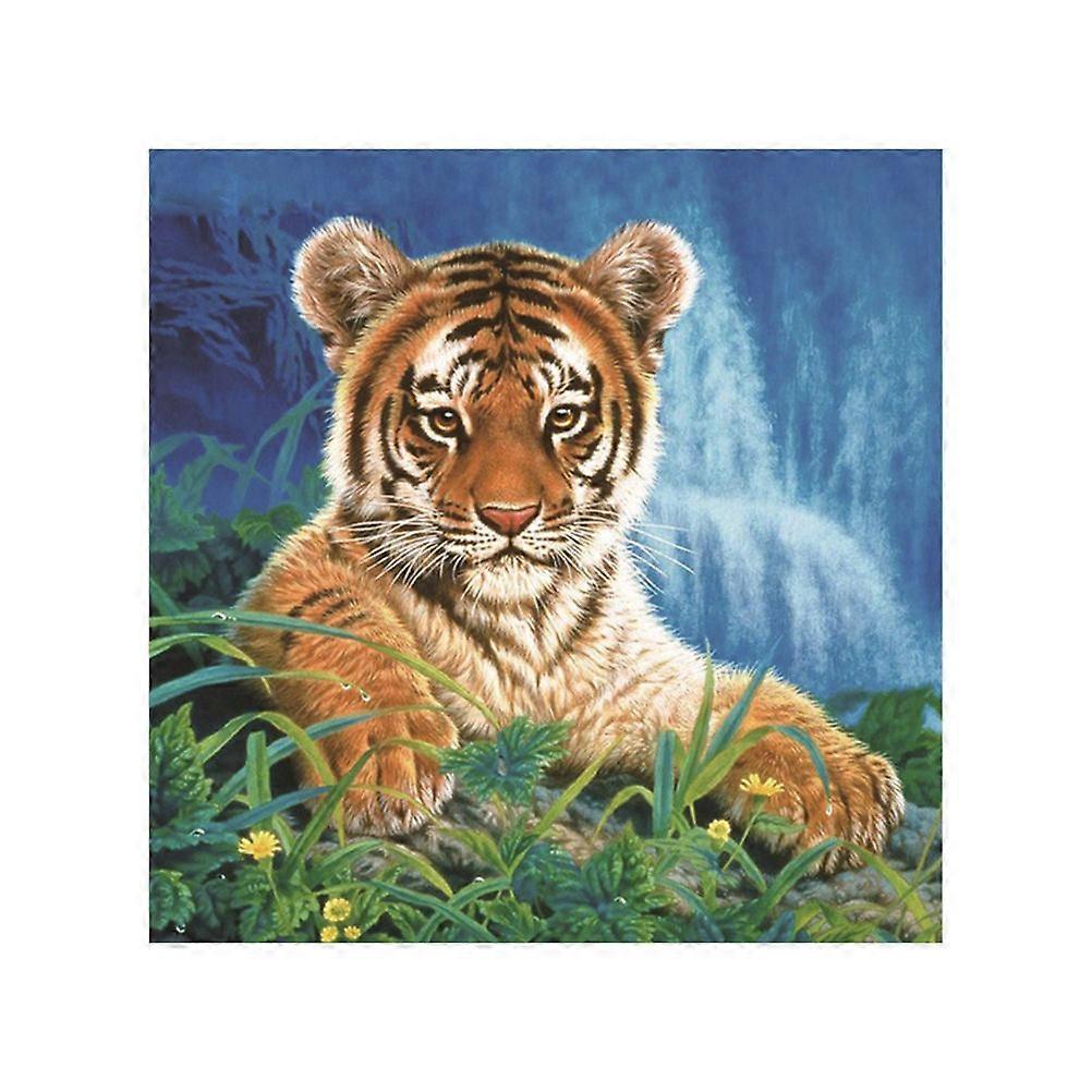 DIY Craft Animal Beads Painting Cross Stitch Printing Kit For Colleagues 25x25cm Multi Color Wall Decoration 1Set