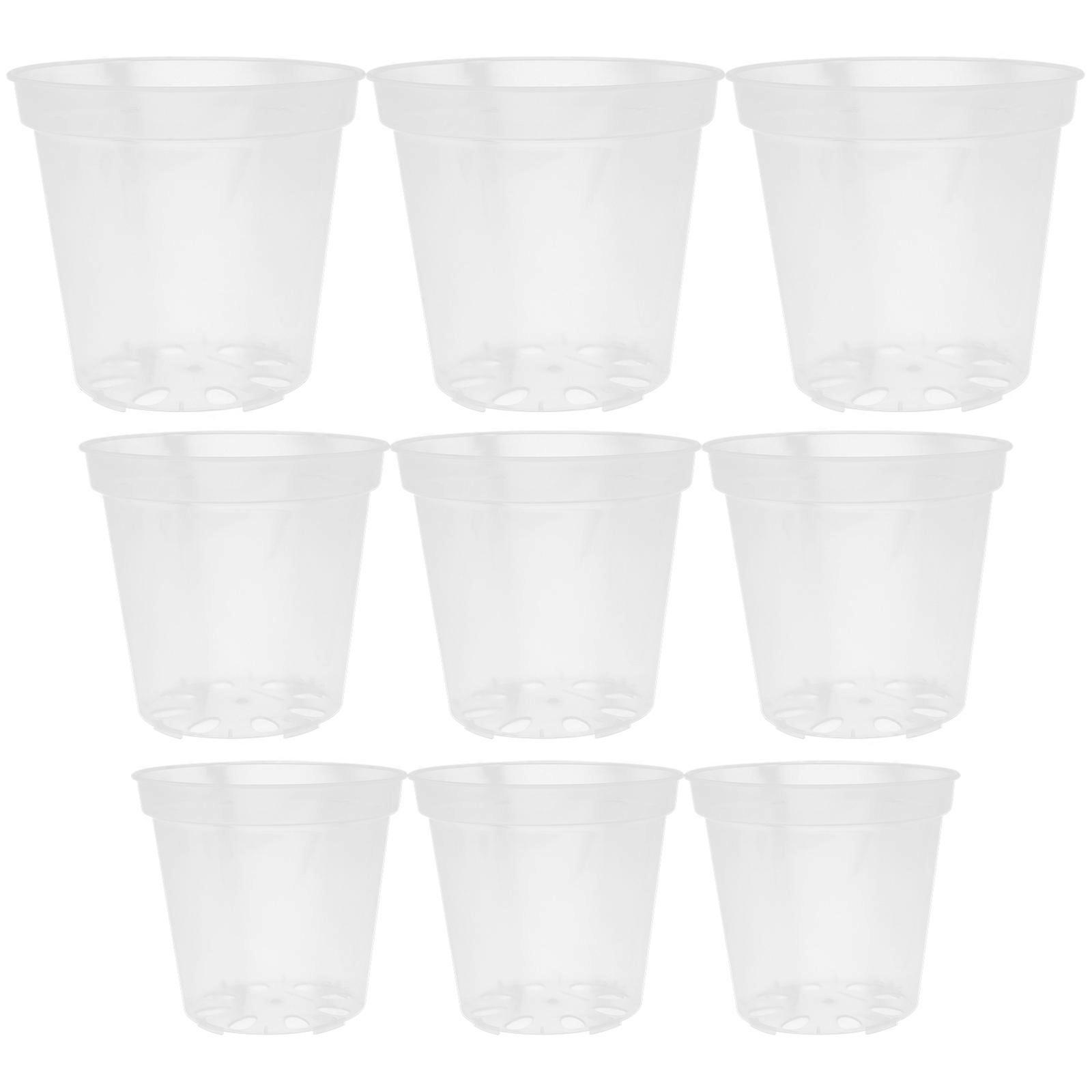 Indoor Plastic Flower Planter 9Pcs For Succulents And Orchids 7.6X6CM Chic Design Ensures Circulation