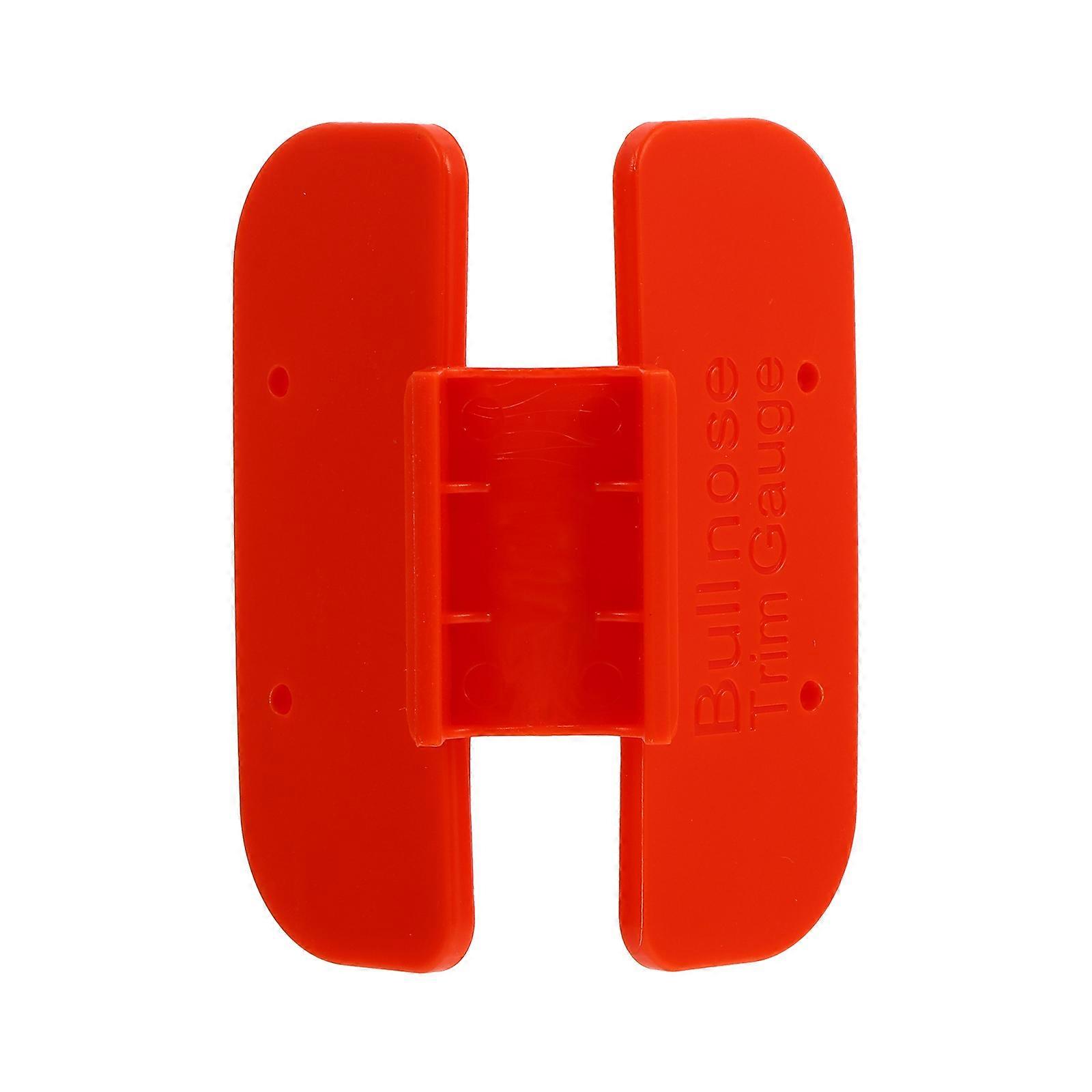 Red ABS Bullnose Trim Gauge Tool for Home Use with Floor Installation Aid and Corner Marking 4.5 Inches