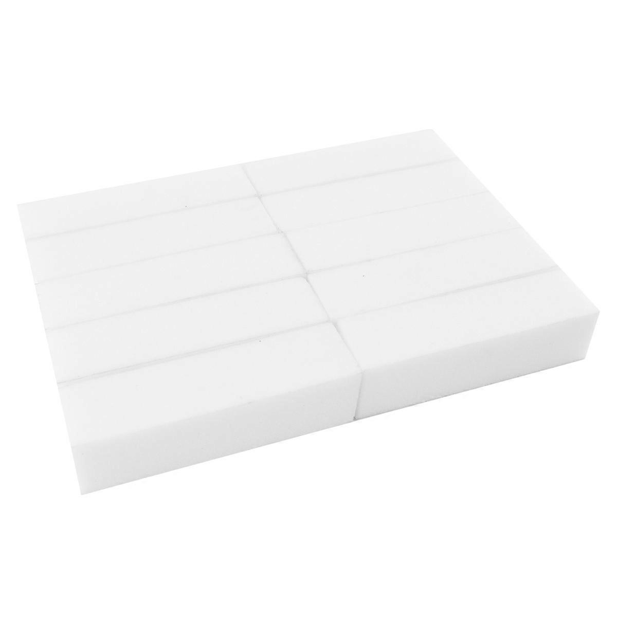 10pcs Four Sided Nail Buffer File Polishing Block Grinding Sanding Sponge Tools for Nail Salon White