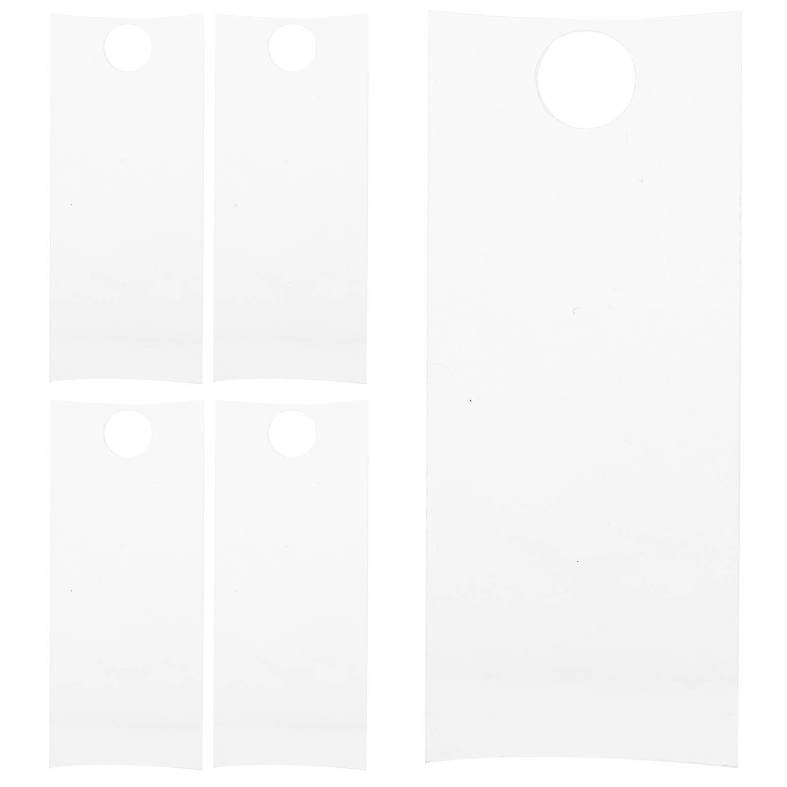 Acrylic Sublimation Name Plate Blanks for Tumbler Cups White with Hole for Plant Use 5 Pieces