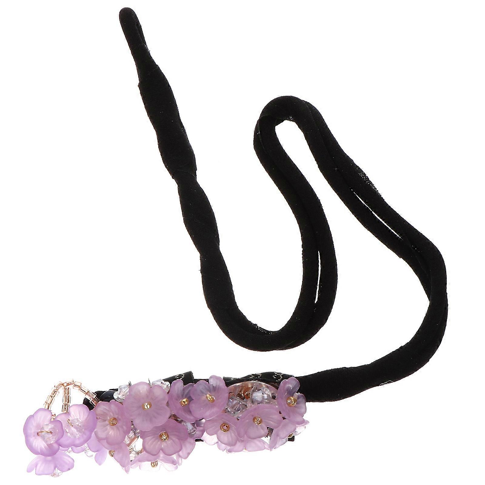 Hårknutemaker Kronblad Hårknutemaker For Utkledning 1 stk Lilla Krystall