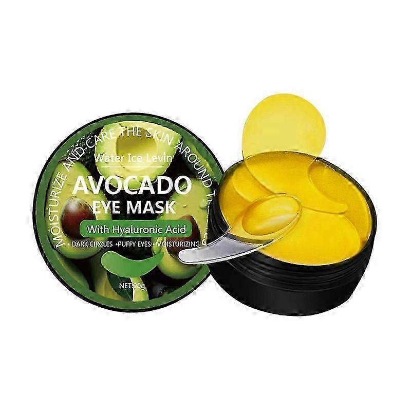 Under Eye Patches, Avocado Eye Mask,for Puffy Eyes & Dark Circles Anti-Wrinkle Hyaluronic Acid Formula Moisturizing Eye Mask for Elasticity