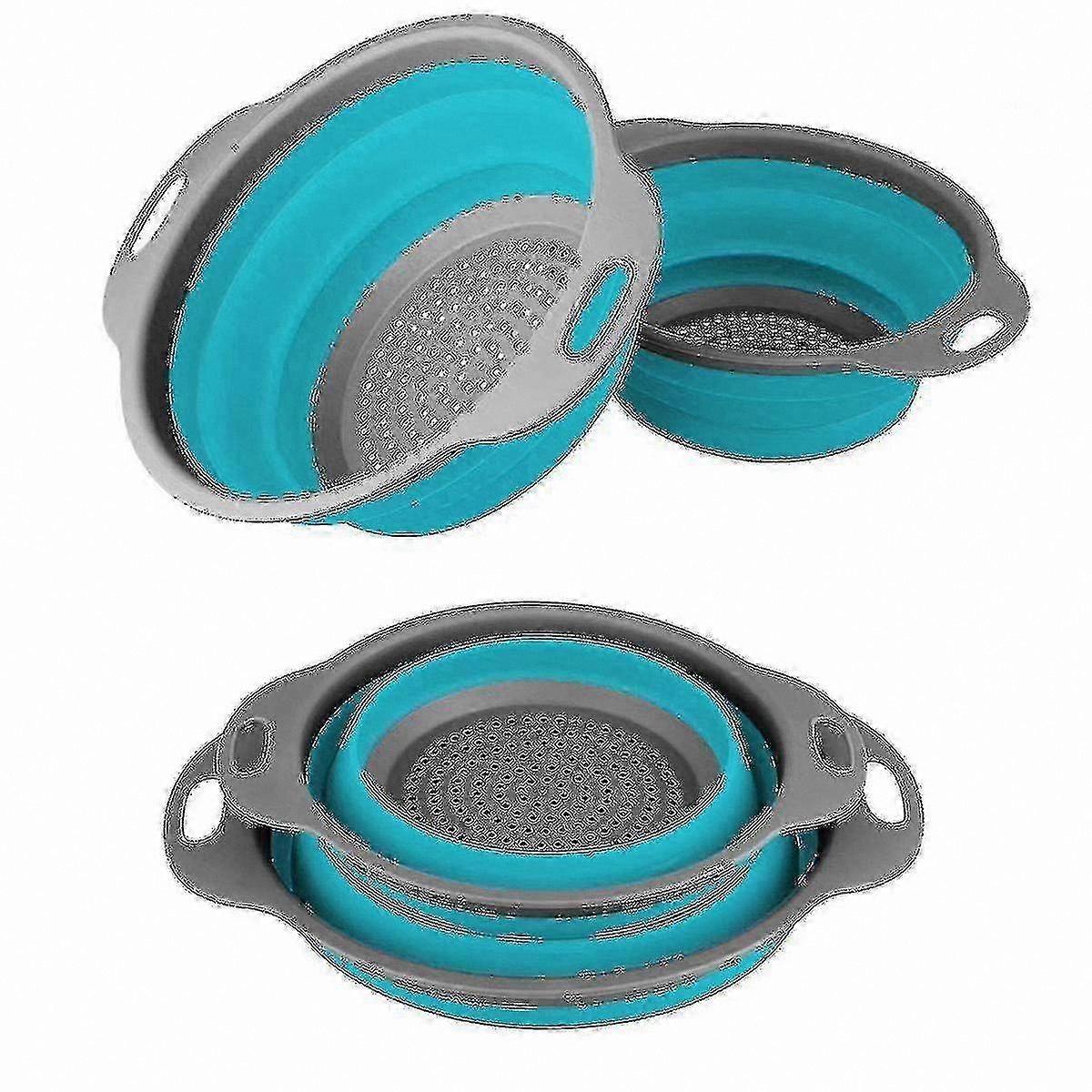 Adjustable Colander with Durable Plastic Base for Easy Straining and Storage