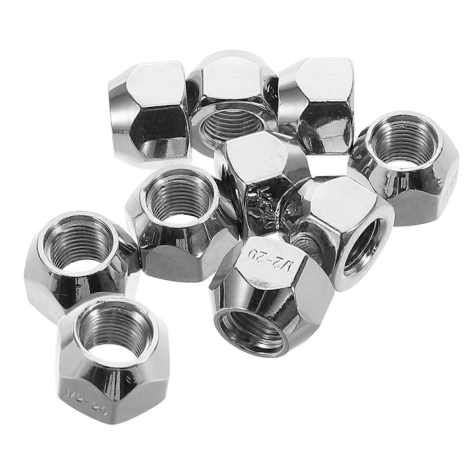 10pcs Open End Lug Nuts for Tires – Durable Wheel Nuts for RV, Truck & Trailer – Easy Installation, Acorn Design, Universal Fit for Multiple Vehicle