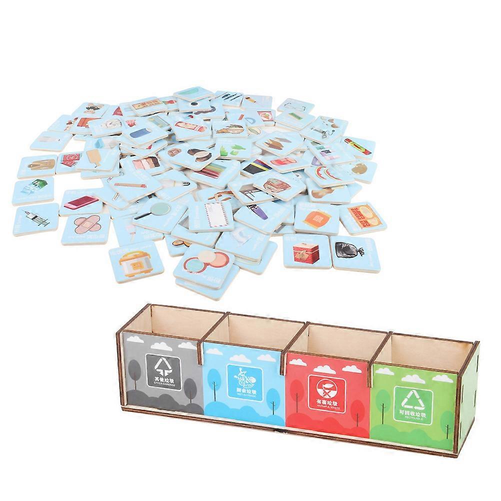 Educational Garbage Sorting Set Interactive Desktop Game for Cognitive Development, Parent Child Activities, and Early Learning