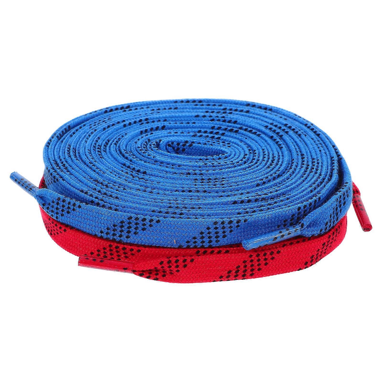 It sounds like you're looking for **durable flat colored shoelaces** suitable for a variety of footwear, including **ice skates, hockey shoes,