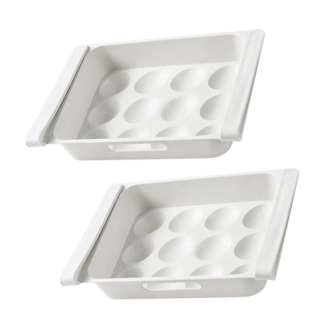 2piece refrigerator egg boxes with compartments, drawer design for practical egg storage, durable and moistureproof for preservation
